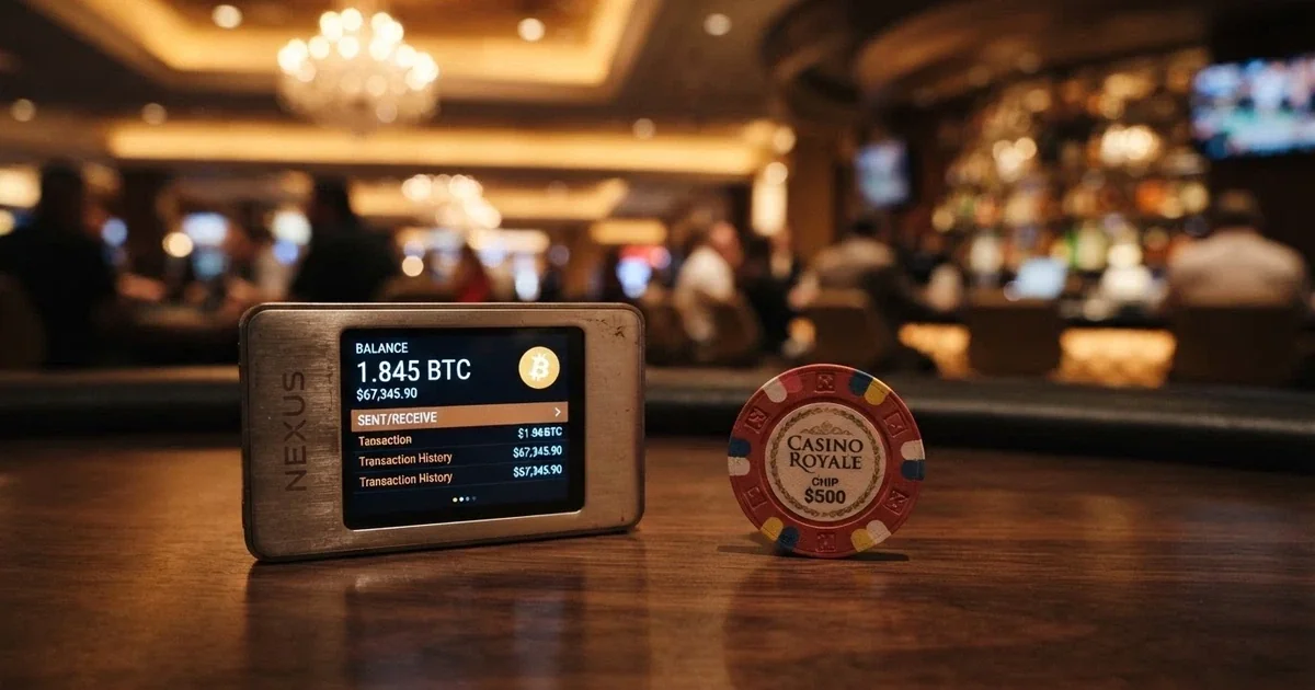 Cartera digital con el logotipo de TRON (TRX) junto a una ficha de casino y una pantalla de depósito