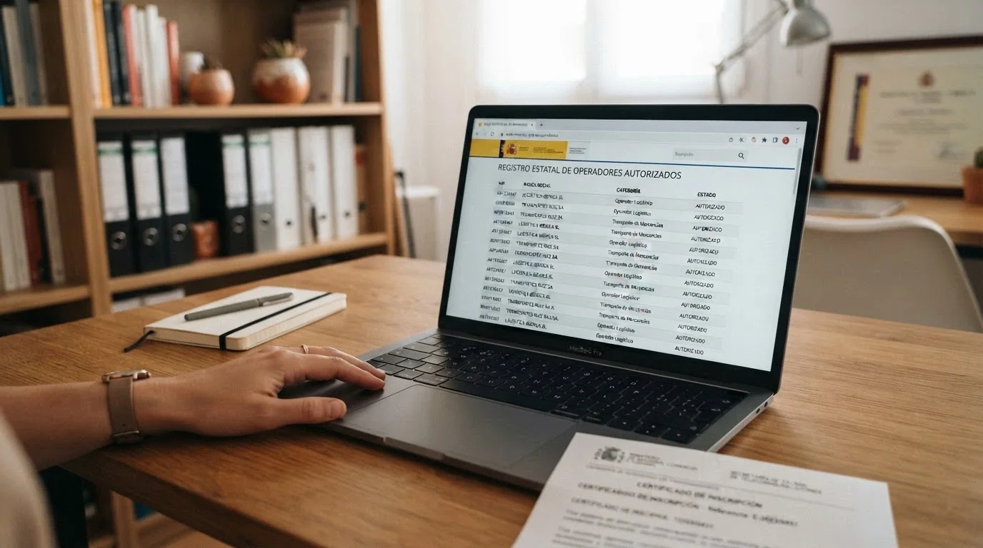 Pantalla del registro público de la DGOJ en ordenacionjuego.es con el listado de operadores autorizados bajo dominio .es