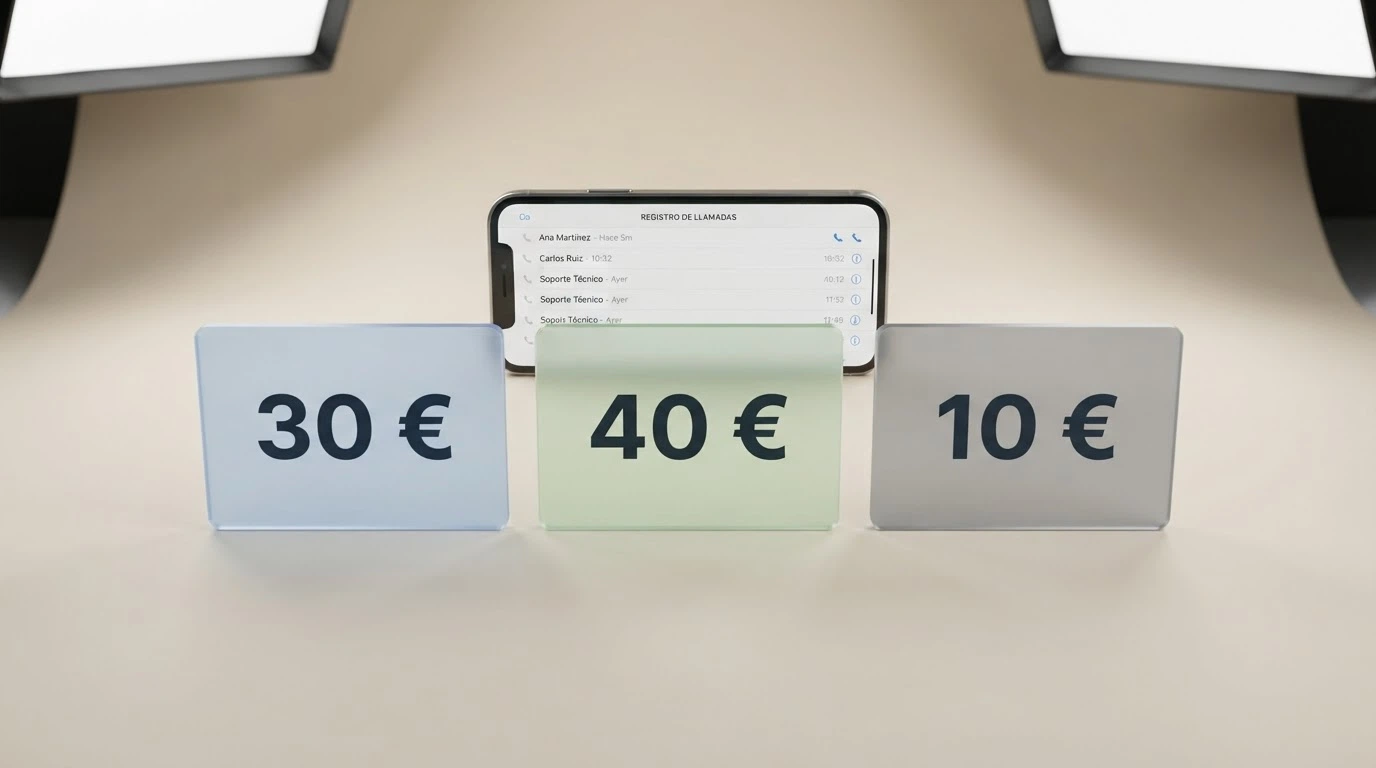 Logotipos de Boku, Payforit y SMS Premium sobre fondo de factura telefónica con los importes máximos junto a cada uno