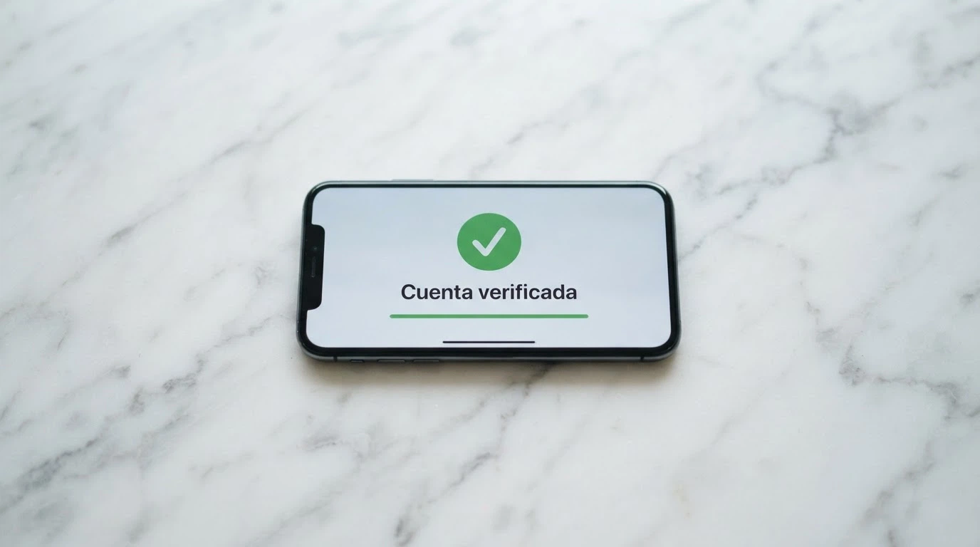 Formulario de verificación de identidad en un casino online español con el mensaje de confirmación de cuenta verificada